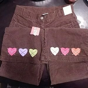 Gymboree adjustable girl velvet coffee pants